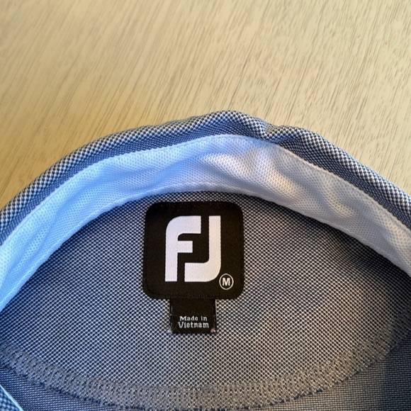 Men’s FootJoy Purple Navy White‎ Stripe Golf Short Sleeve Polo Size Medium - Picture 9 of 12